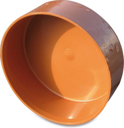 Eindkap PVC-U 110 mm SN4 lijmmof roodbruin
