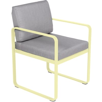 Fermob BELLEVIE fauteuil voor de eethoek - A6 citroensorbet - 79 Flanelgrijs