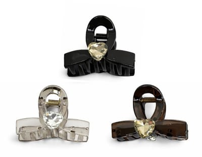 Guardian Beauty Haarclips - Klein Haar Klauwen - Set Van 3 - Zwart, Lichtbeige , Donkerbruin - Haaraccessoire