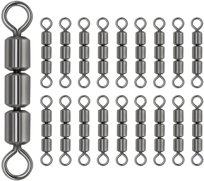 Allecto - Wervelvissen - Drievoudige Wervel Vissen - Visaccessoires - Zilver - Hengelaccessoires - Perfect voor Forelvissen - 20 Stuks