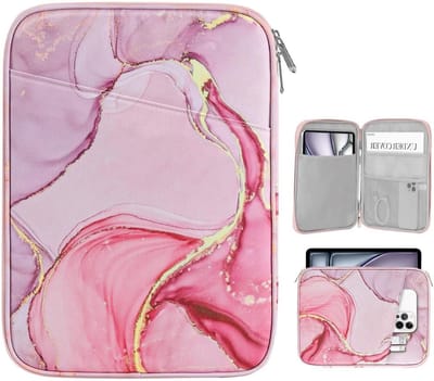 Tablet Sleeve Tas voor 13 Inch iPad Air, Pro en Galaxy Tab - Bescherming, Draagbaar, Stijlvol in Cloudy Pink