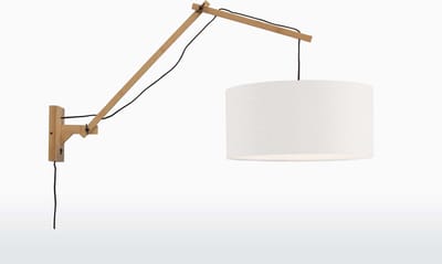 GOOD&MOJO Wandlamp Andes - Bamboe/Wit - 95x47x55cm - Binnen Scandinavisch,Bohemian