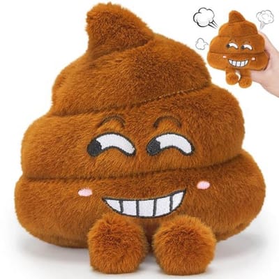 Grappig Pluche Poep Speelgoed met Scheetgeluiden - Hilarisch Cadeau voor Kids en Huisdieren