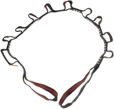 Yoga Touw - Hangmat Sling - Buiten Sporten - 18 Lus Lussen - 180cm Lengte - Zwart