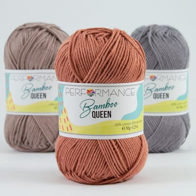 5 bollen Bamboo queen - roestbruin (2031) - 50 grams bamboe met katoen garen - super zacht haakgaren