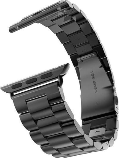 Go Go Gadget - Horlogebandje - Smartwatch - Geschikt voor Apple Watch - RVS - Zwart - 42mm