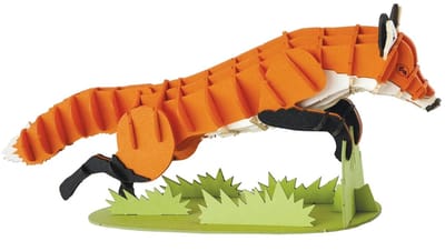 Fridolin 3D papieren knutselmodel vos - creatief speelgoed.