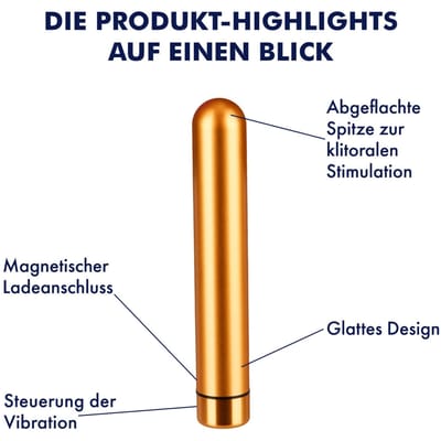 EIS, vibrator, luxe bullet in metaal look, 11,5 cm, waterdicht, oplaadbaar