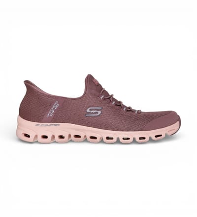 Skechers Slip-Ins Glide Step Vibey bordeauxrode pantoffels