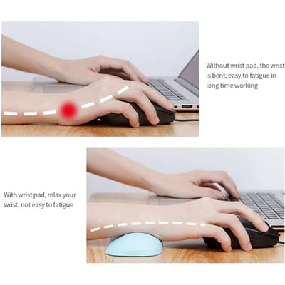 Zachte Siliconen Muispolssteun Polssteun voor Muis Ergonomische Siliconen Polsondersteuning Muismat Handkussen Zwart zwart
