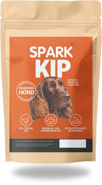 Spark - Volwassen Hondenbrokken - Kip met Zoete Aardappel & Kruiden - Hypoallergeen - Graanvrij - 2KG