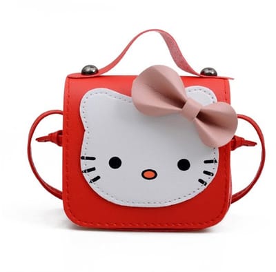Dailygoody - Schoudertas voor Meisjes - Crossbody - met Strik - Rood