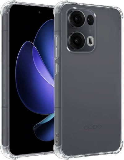 Hoesje - Geschikt voor Oppo Reno 13 Pro - Sterk & Shockproof - Siliconen Shock Case - Hoes Cover - Telefoonhoes - Transparant
