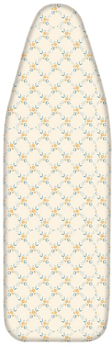 Strijkplank verschoonhoes van hittebestendig materiaal, geschikt voor paneel van 110*33cm - drie gouden bloemen in het middenpaneel