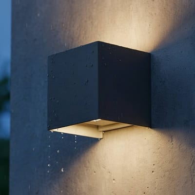Ideal Lux buitenwandlamp Atom antraciet, 10 cm, metaal