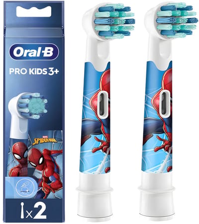 Oral-B Kids Spiderman - Opzetborstels Kinderen - 2 stuks - Extra zachte haartjes - Vanaf 3 jaar - Origineel product