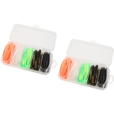 80 Stuks Vissen Kunstaas TPR Drijvend Vis Aas Simulatie Rotatie Kunstaas Aas Set Kit voor Zoutwater white