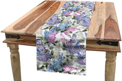 ABAKUHAUS – Tafelrunner 40x225 cm – Polyester, machinewasbaar, lavendel/roze