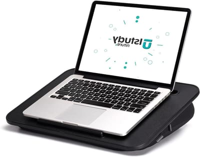 Laptop Bureau - Werkplek Bureau - Productief Werken - Met Kussen - 42.7 x 30.7 cm - Zwart