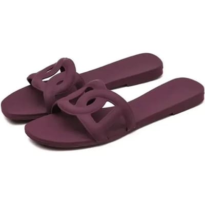 Hot Selling Zomerslipper Dames Slides Sandalen Nieuw Modeontwerp Strand Slippers Platte Schoenen Schoenen voor Vrouwen Slippers 35 bruin