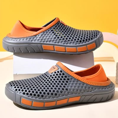 Ademende Instapsandalen voor Heren Comfortabel, Antislip, Geurbestendig EVA Zomerstrand Wandelschoenen Heren Klompen Sandalen Maat 46 47 42 gray