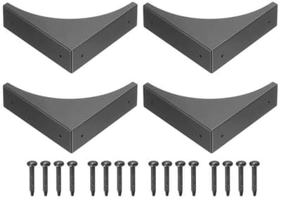 Metalen Hoekbeschermers 4 stuks - Vintage Decoratieve Hoekhouders voor Bescherming van Meubels en Wanden - Zwart