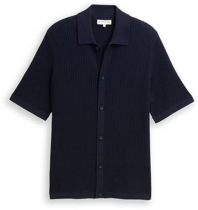 Tom Tailor - Gebreide trui met polokraag - Maat XXL - sky captain blue