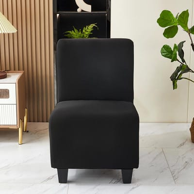Housse de canapé un place large élastique Housse de fauteuil large Housse de protection Lavable Fauteuil extensible sans accoudoirs Canapé Couleur unie