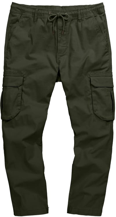 JP 1880 - Heren - Cargobroek FLEXNAMIC® veel zakken Straight-Fit - Donkerolijf - Maat 3XL