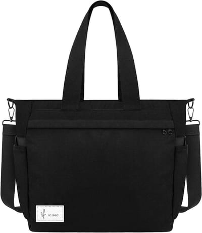 Stijlvolle Dames Tote Bag met Rits, Perfect voor School, Winkelen, Reizen en Dagelijks Gebruik, Zwart, XL, Groot