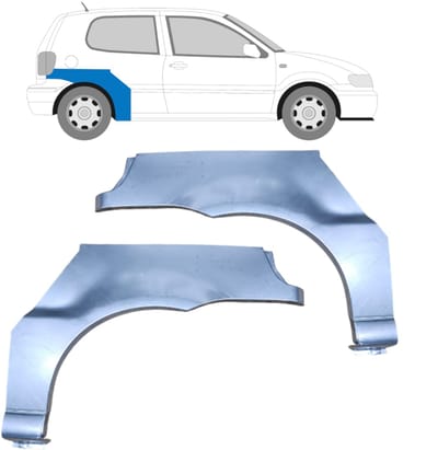 Reparatiepaneel achterspatbord voor Volkswagen Polo 1999-2001 / Links + Rechts
