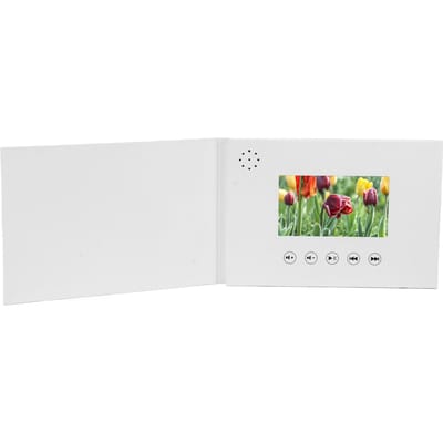 Video Wenskaart Video Brochure Elektronische Wenskaart met LCD-scherm voor Verjaardagscadeau Vaderdag Moederdag 4.3 Inch 500mAh Li Ion Battery white
