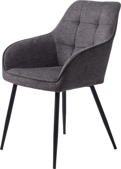 Eetkamerstoel Stof Donkergrijs - 58x58x84cm - Nolan - Giga Living