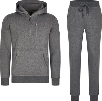 Mario Russo Trainingspak Achilles - Huispak - Joggingpak - Hoodie - Antraciet - XXL