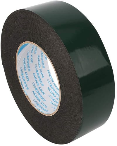 Dailygoods- Schuimband Extra Sterk - Dubbelzijdige Tape - Waterdichte Tape - Zelfklevende Tape - Zwart - 40 mm x 10 m