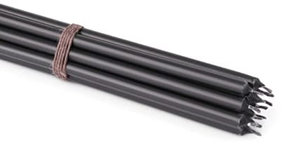 10 Stuks Zwarte Druipvrije Stokkaarsen 29cm - Rituele Kaarsen van Premium Paraffine Wax