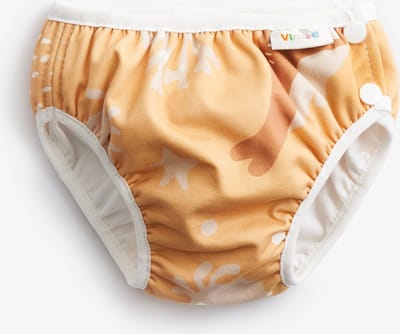 ImseVimse - Vimse - Yellow Whale- Wasbare Zwemluier - M | 7-10 kgs - OEKO-TEX® - Bewegingsvrijheid - Drukknopen