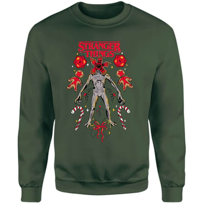 Stranger Things Demogorgon Christmas Christmas Jumper - Green - S
