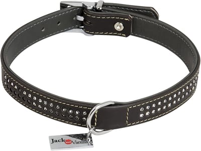 Jack And Vanilla - Halsbanden - Jv Nappa Halsband Met Dubbel Strass Bruin-20mmx55cm Naphadst122155 - 228658