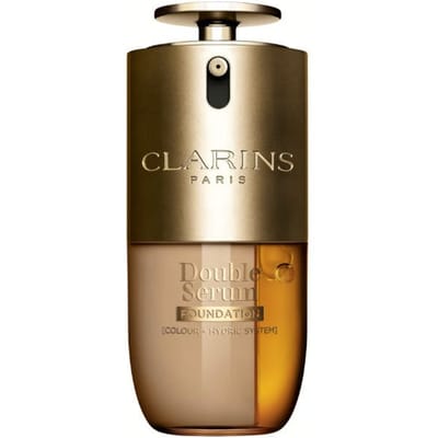 Clarins DOUBLE SERUM FOUNDATION - 2-in-1 hybrid foundation, Pompflacon, Vloeistof, Universele huid, Anti-veroudering, Verhelderend, Scrubben, Smoothing, Medium, Warm