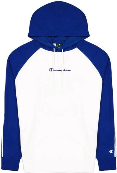 Champion Hoodie - Stijlvolle Blauw/Witte Herenhoodie- Maat M