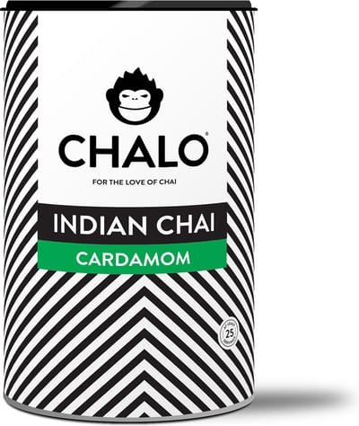 CHALO Cardamom Chai Latte - Indische Vegan Chai -  Zwarte Assam thee - 25 porties/ 300GR