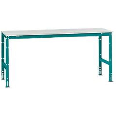 Manuflex basistafel UNIVERSAL Standaard, tafelblad kunststof, 2000 x 800, waterblauw