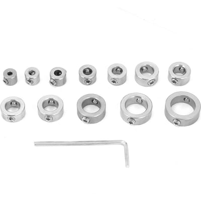 12 stuks 316mm Roestvrij Staal Boordiepte Stop Bit Kragenset Boor Limiet Ring