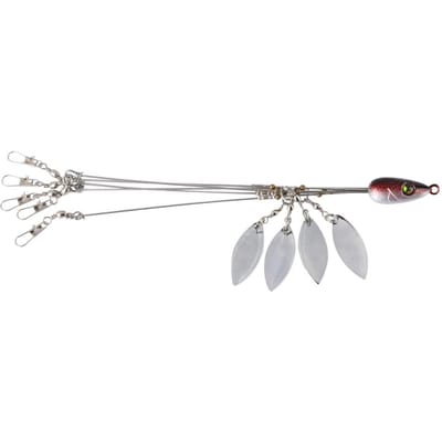 Alabama Umbrella Fishing Rig Bait Fishing Lures met jigkop (Marineblauw)