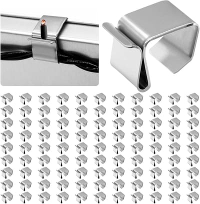 Duurzame metalen haakjes voor het bevestigen van kerstverlichting aan daken - 100 stuks, ideaal voor feestverlichting en buitendecoratie