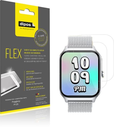 dipos – 2x Beschermfolie geschikt voor Popglory P125 | 3D Full Cover Screenprotector | 100% Passend