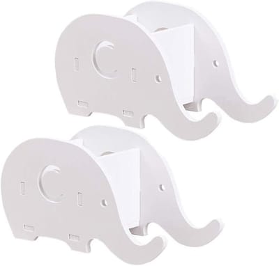 Allecto Plus - Houten Olifantenhouder voor Pennen en Telefoon - Set van 2 - Kantoor en Thuis Decoratie