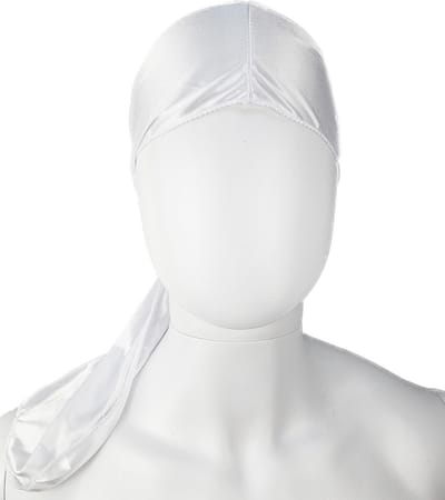 BamBella ® Durag - Wit - Dikke stof Satijn- - Haarnetjes - Wave Cap - Hoofddoek - doek - Soft - Weave hoofd sjaalD