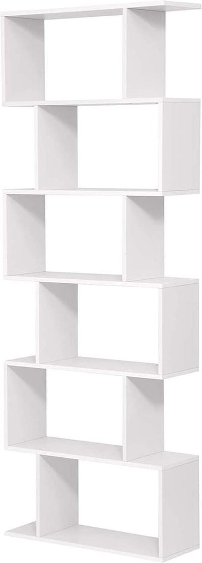 Nancy's Houten Boekenkast - 6 Niveaus – Standaardplank – Vrijstaande Kast - Boekenrek - Boekenkasten